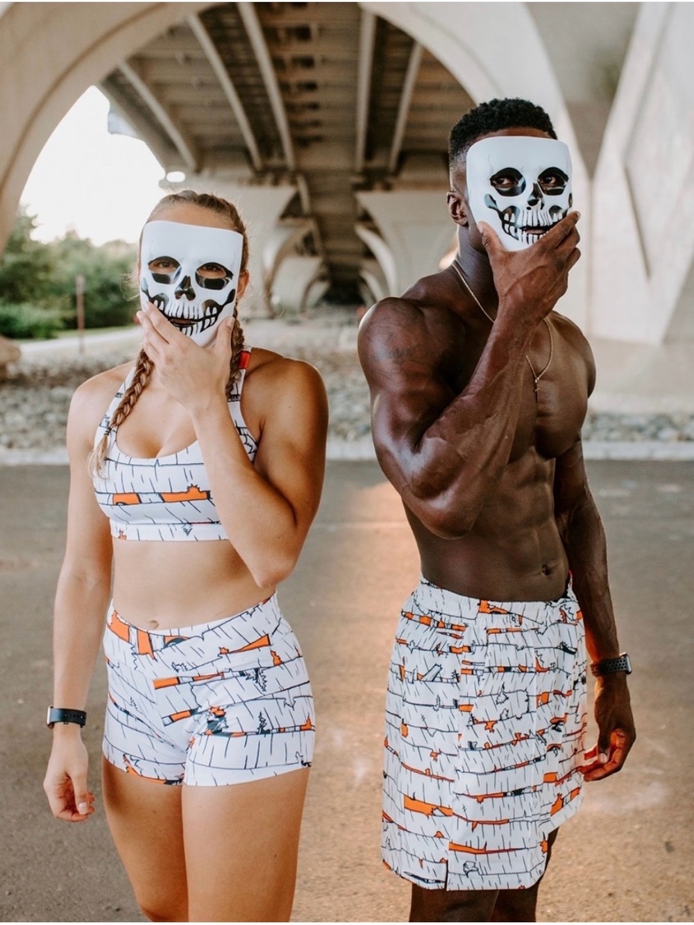 Halloween Born Primitive mummified athletic shorts Men
